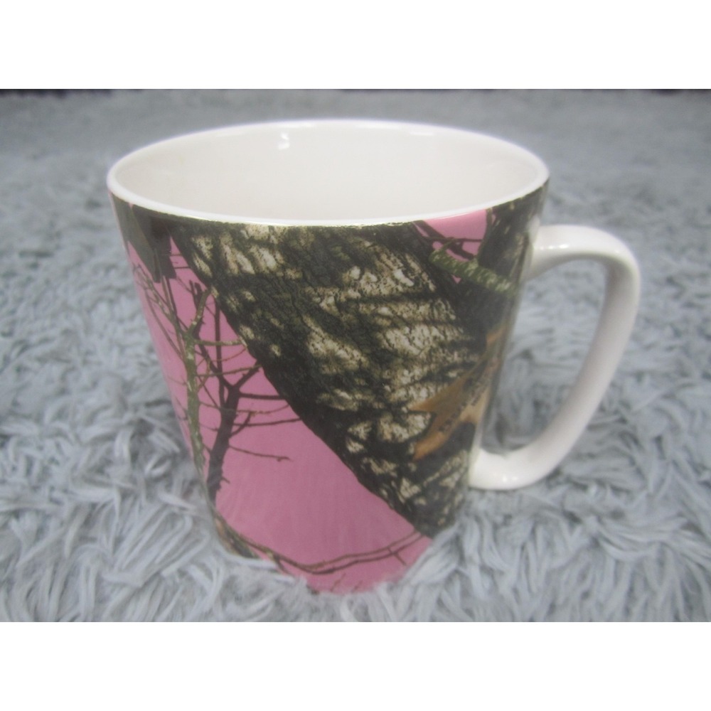 Mossy Oak Pink Camouflage Coffee Mug Ceramic Microwave Dishwasher Safe Hunting